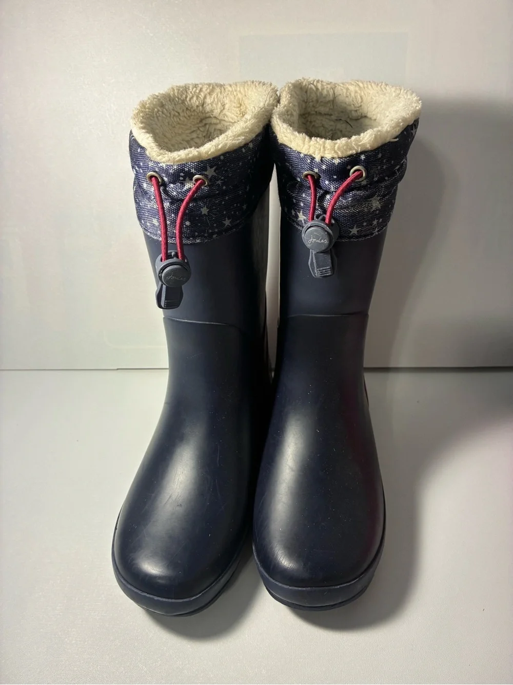 Joules Girls Size 2 Winter Boots Waterproof Navy Blue